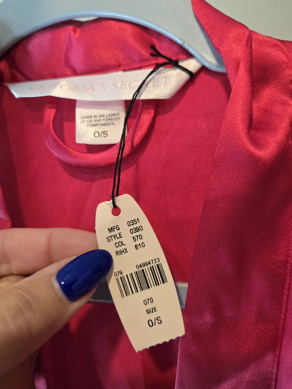 Victoria's Secret Satin Kimono Robe in Hot Pink